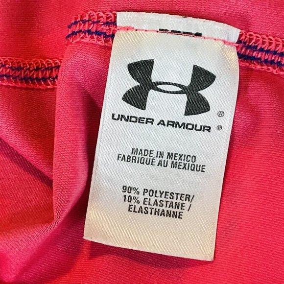 Under Armour Fitted Shirt Womens Small Pink Purple Tie Dye Long Sleeve Heatgear - Picture 5 of 5